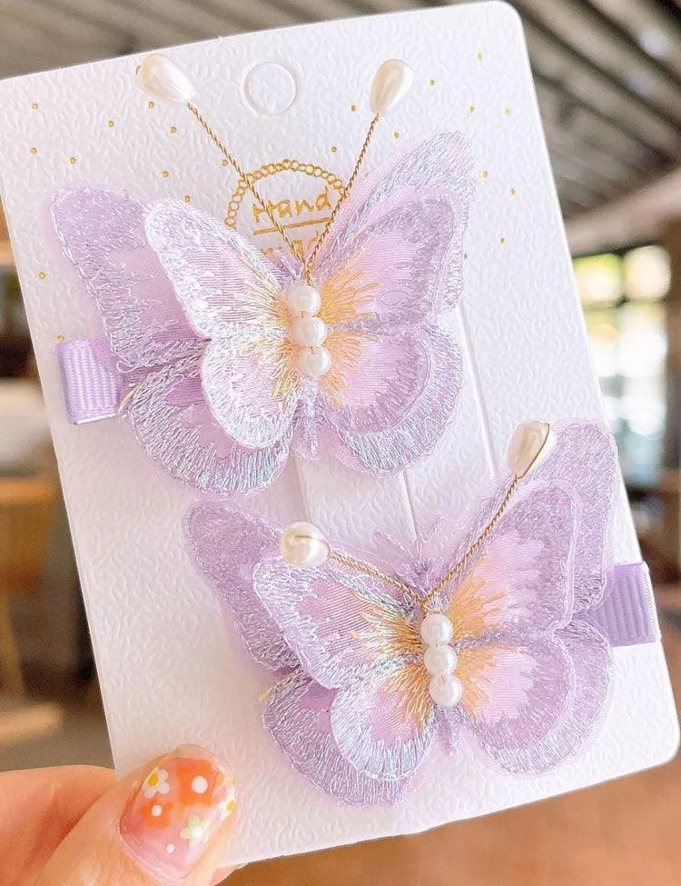 Butterfly Embroidered Hairpins - Image 2