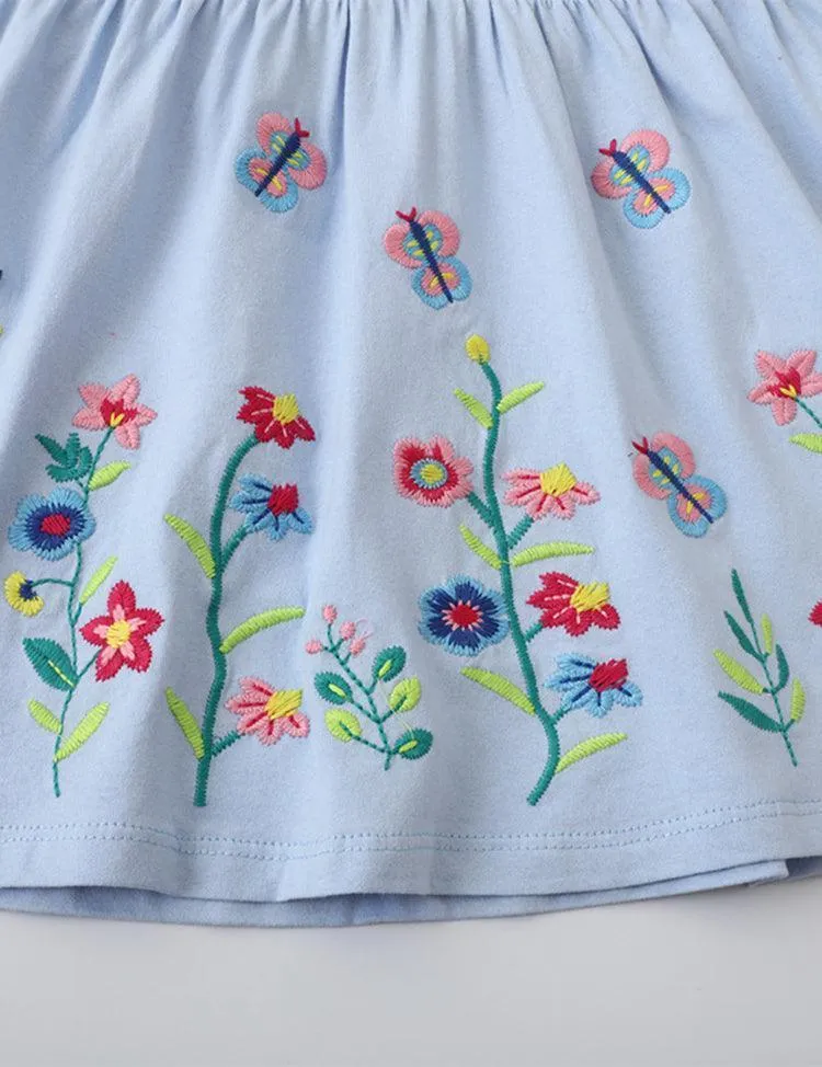 Butterfly Embroidered Long Dress - Image 3