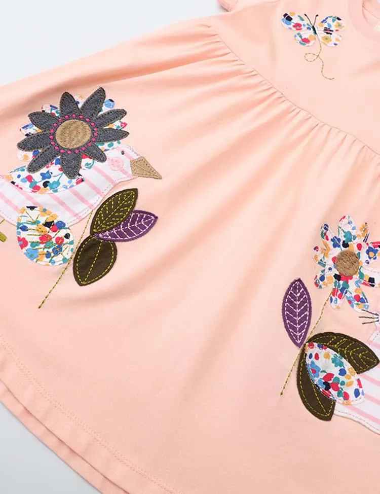 Butterfly Flower Appliqué Dress - Image 3