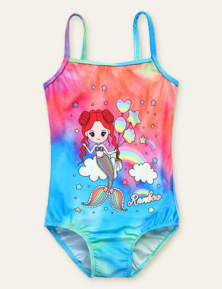 Butterfly Mermaid Printed Swimsuit - Image 4