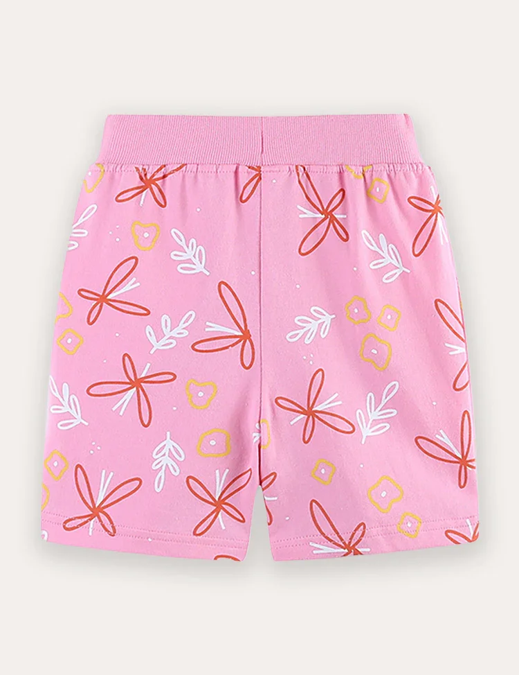 Butterfly Print Cotton Shorts - Image 2