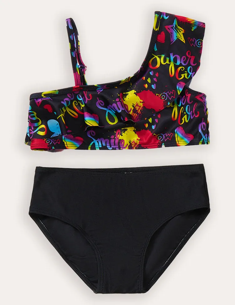 Butterfly Print Split Swimsuit - Image 3