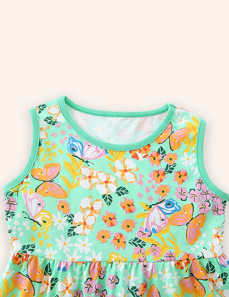 Butterfly Printed Cotton Dress - Image 3