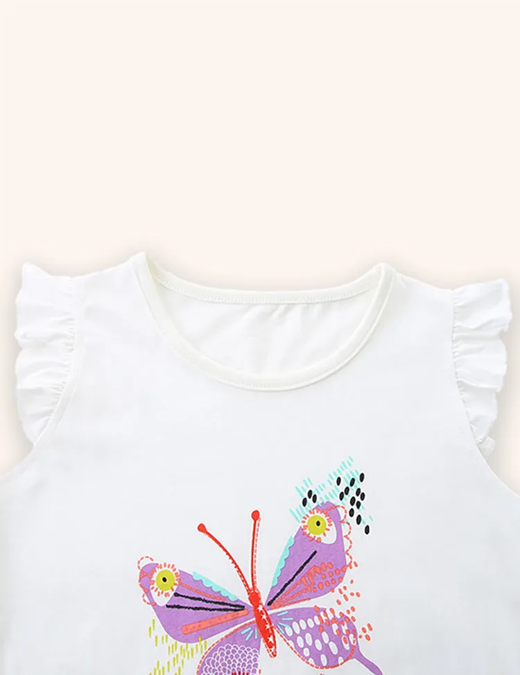 Butterfly Printed T-shirt Set - Image 3