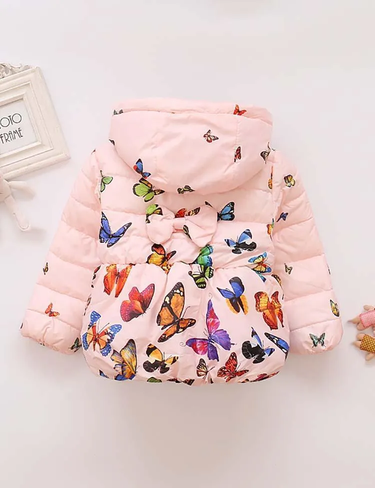 Butterfly Printing Clothes Cotton-Padded Jacket - Image 3