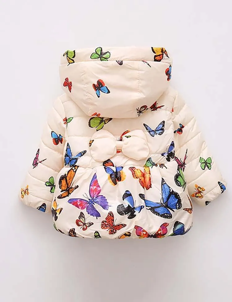 Butterfly Printing Clothes Cotton-Padded Jacket - Image 4