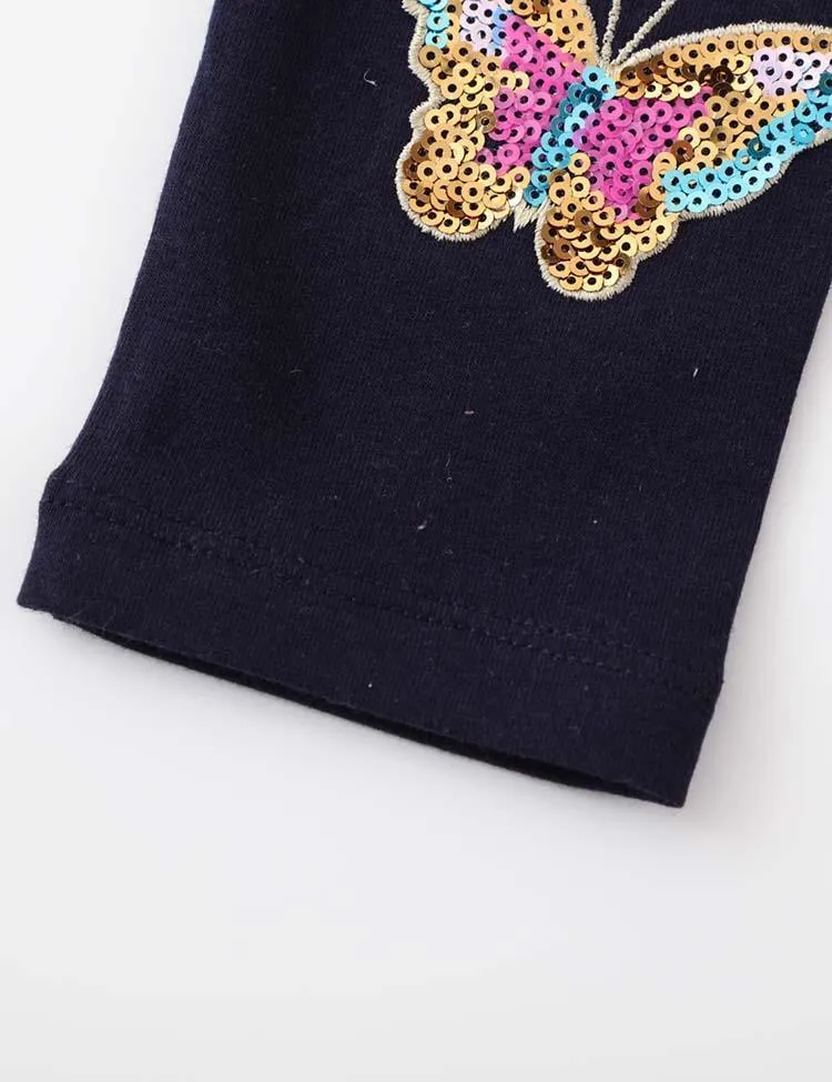 Butterfly Sequined Leggings - Image 2
