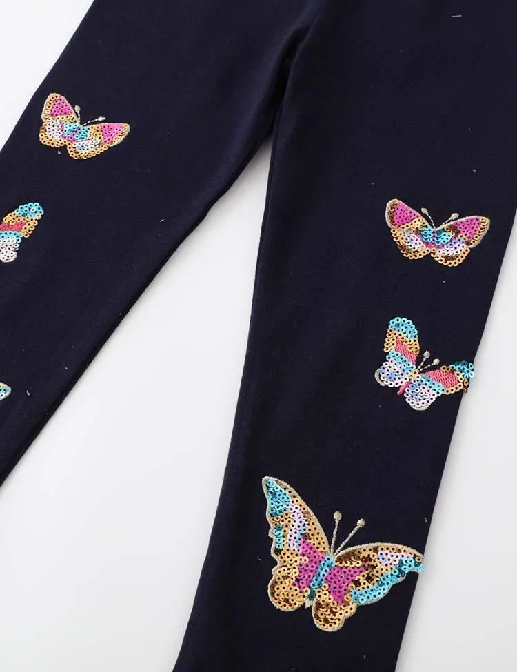 Butterfly Sequined Leggings - Image 3