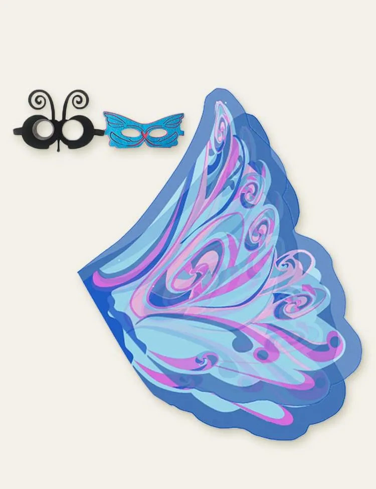 Butterfly Wings Cosplay Mask Cape - Image 3