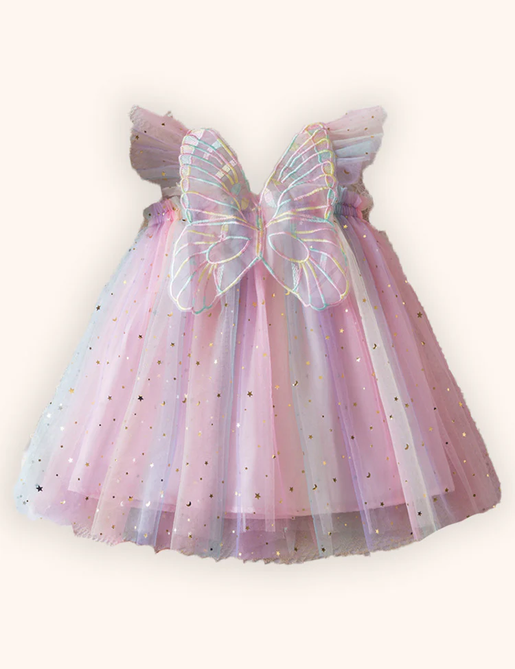 Butterfly Wings Flying Sleeves Tulle Princess Dress - Image 2