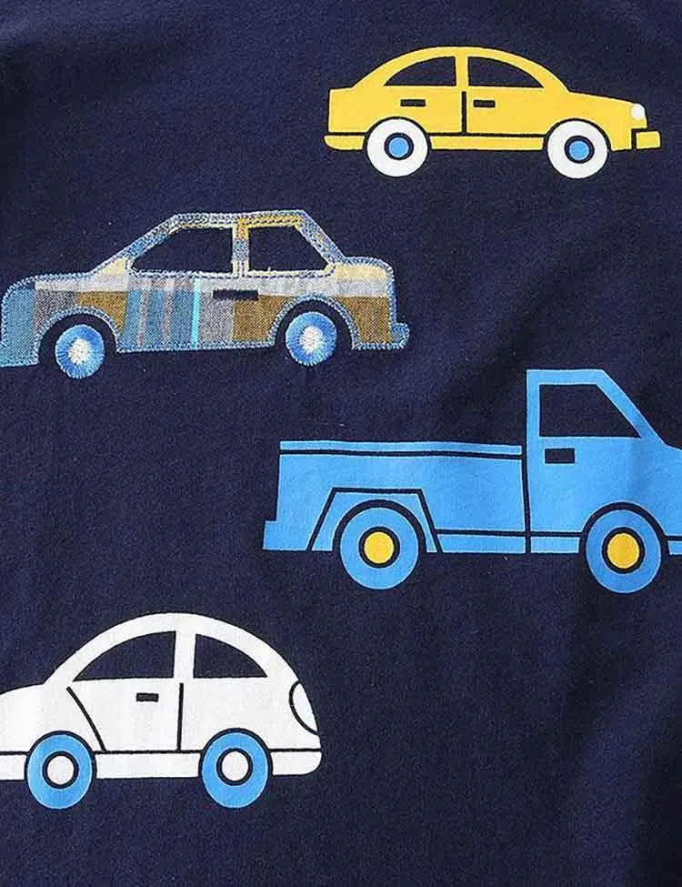 Car Appliqué T-shirt Suit - Image 4