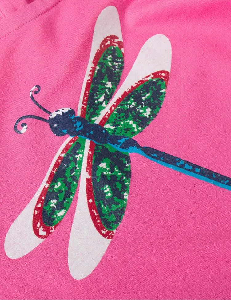 Car Floral Dragonfly Printed Dress - Image 5