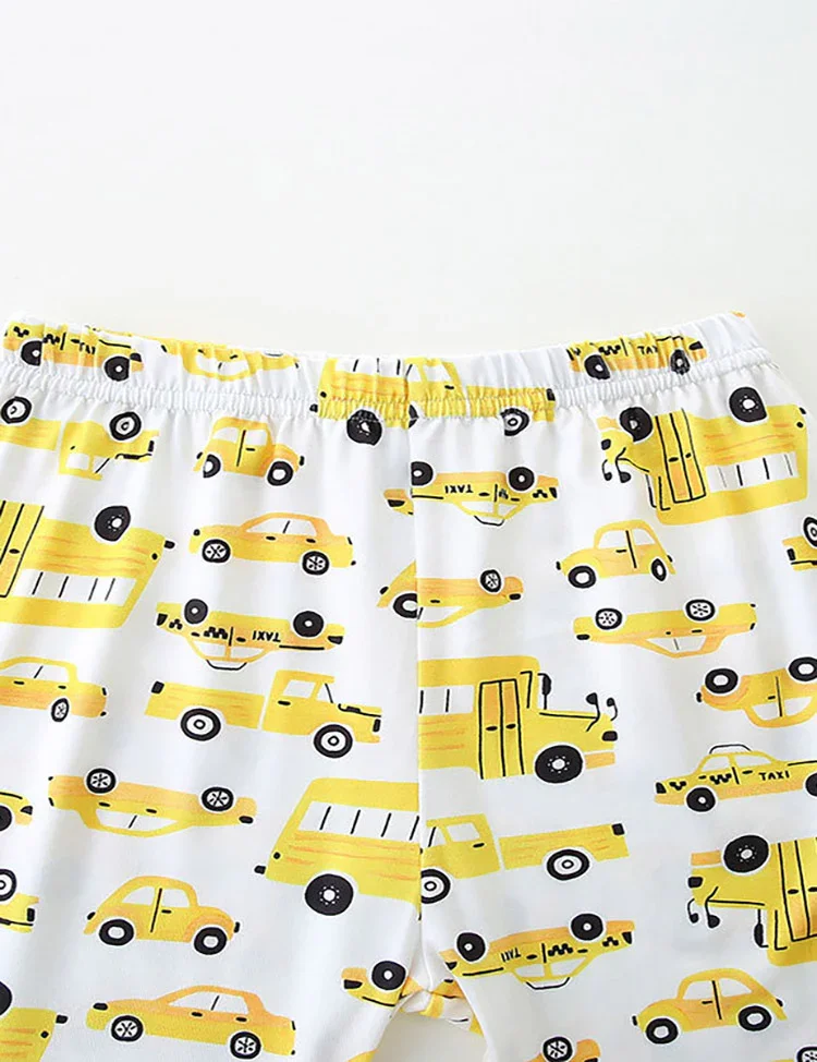 Car Print Short Sleeve T-Shirt and Shorts Set - Image 3