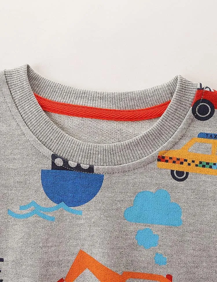 Car Printed Sweatshirt - Image 3