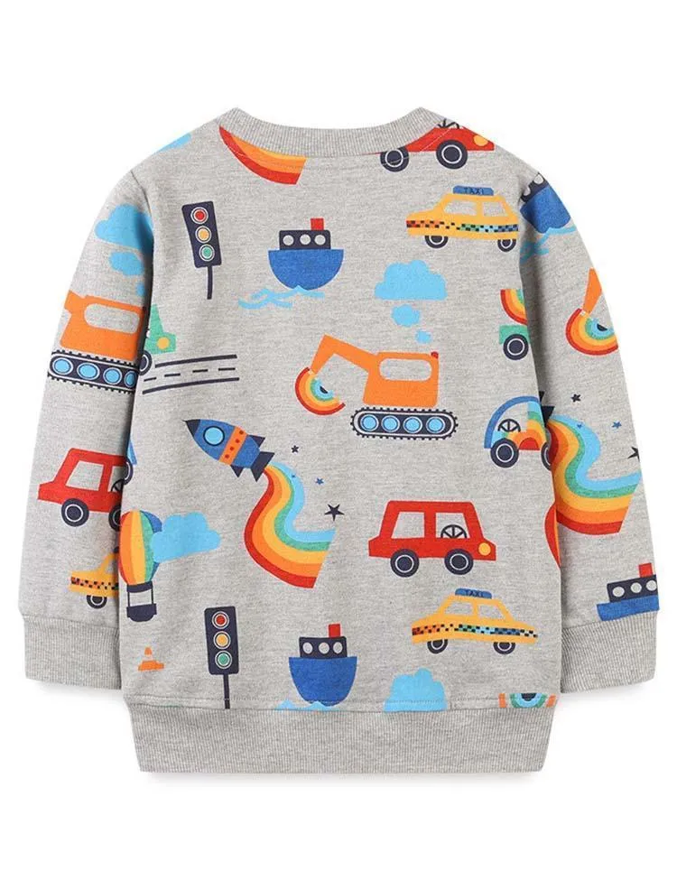 Car Printed Sweatshirt - Image 4