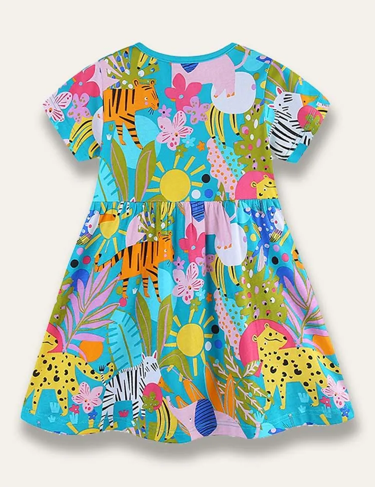 Cartoon Animal Print Dress - Image 3
