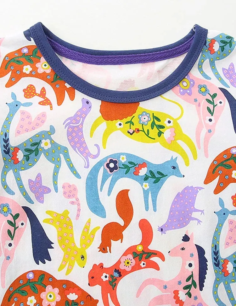 Cartoon Animal Printed Dress - Image 2
