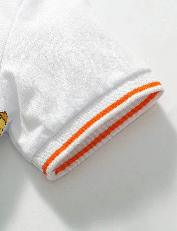 Cartoon Animal Printed Polo T-shirt - Image 2