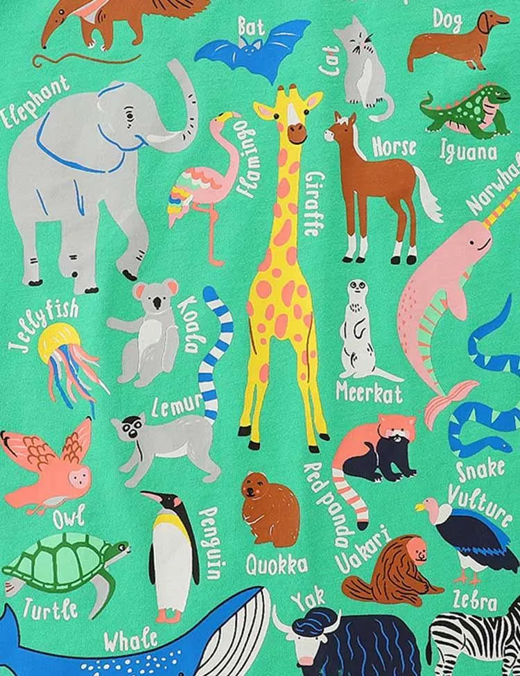 Cartoon Animal Printed T-Shirt - Image 4