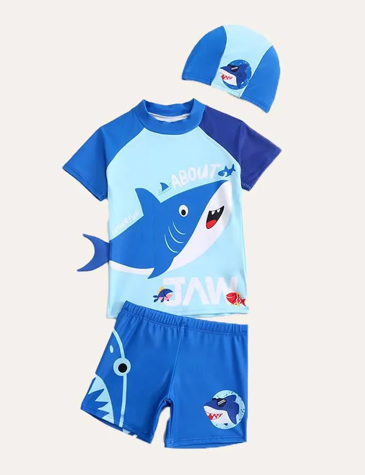 Cartoon Animal Swim Suit + Cap - Image 5