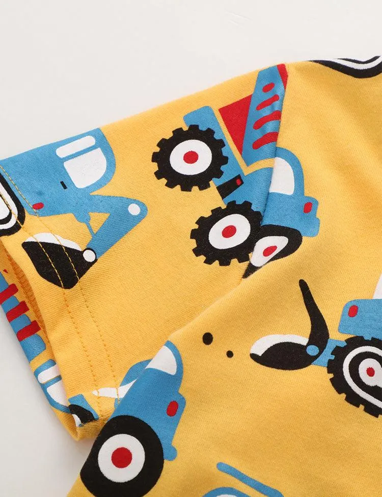 Cartoon Car Printed T-shirt - Image 2