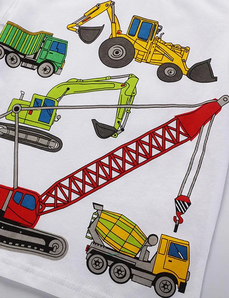 Cartoon Car Printed T-shirt - Image 2