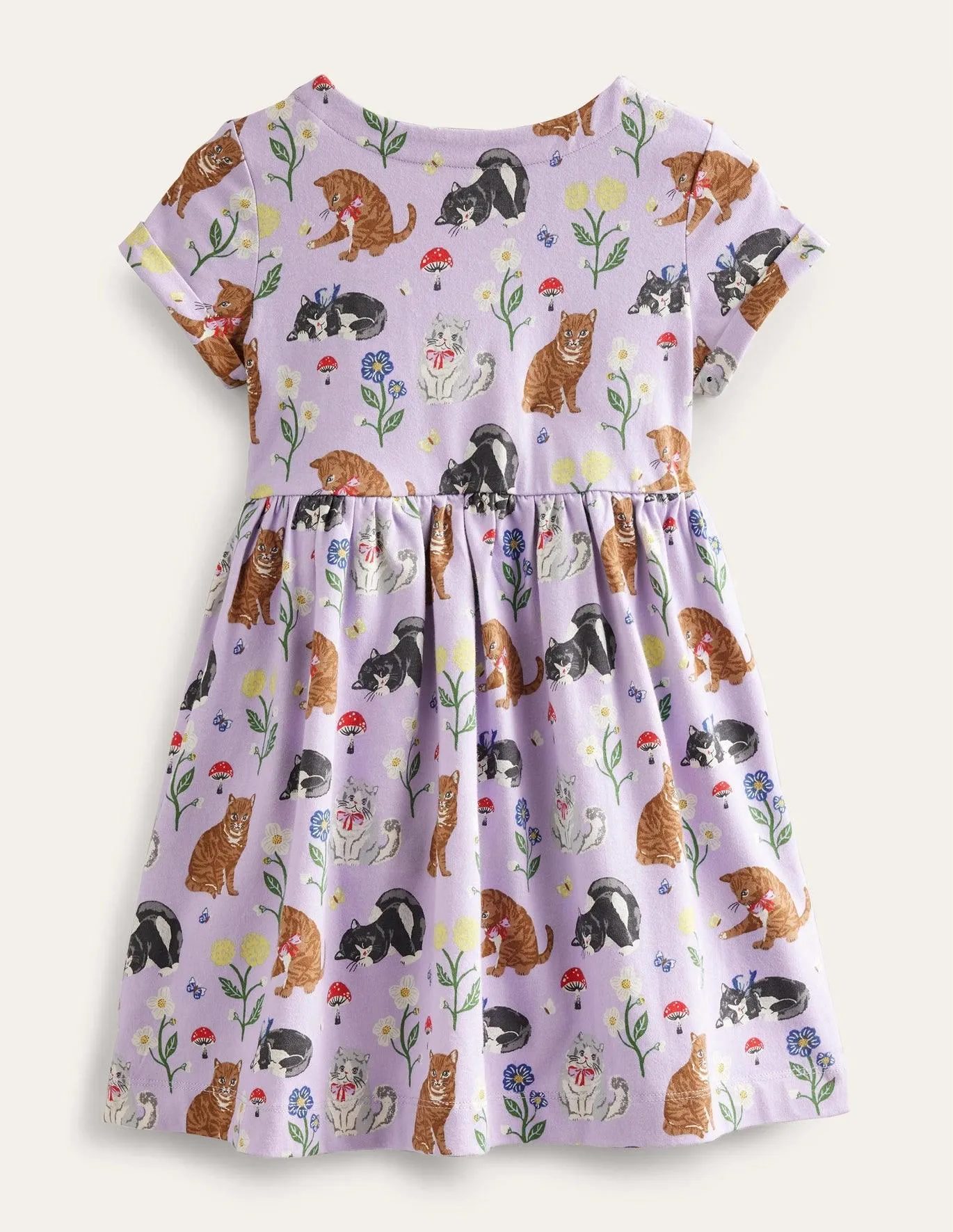 Cartoon Cat Printed Dress - Image 2