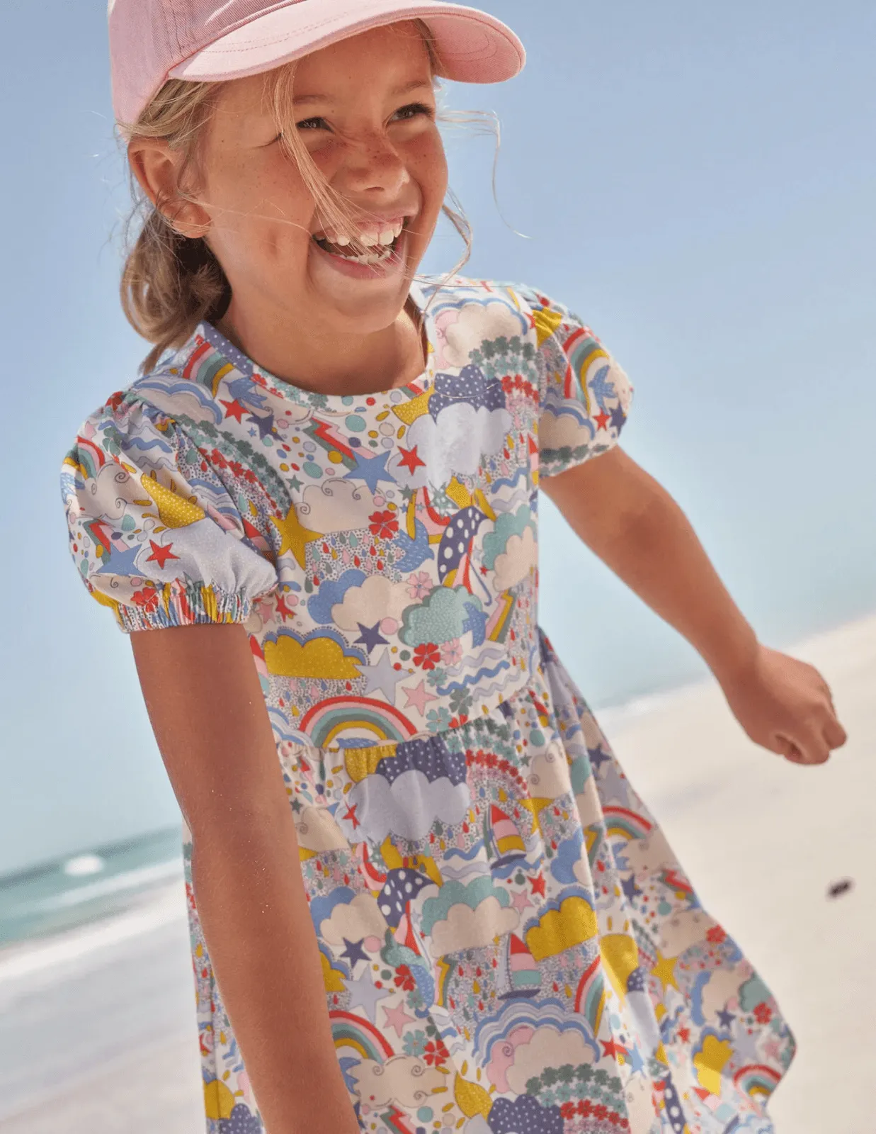 Cartoon Clouds Printed Dress - Image 3