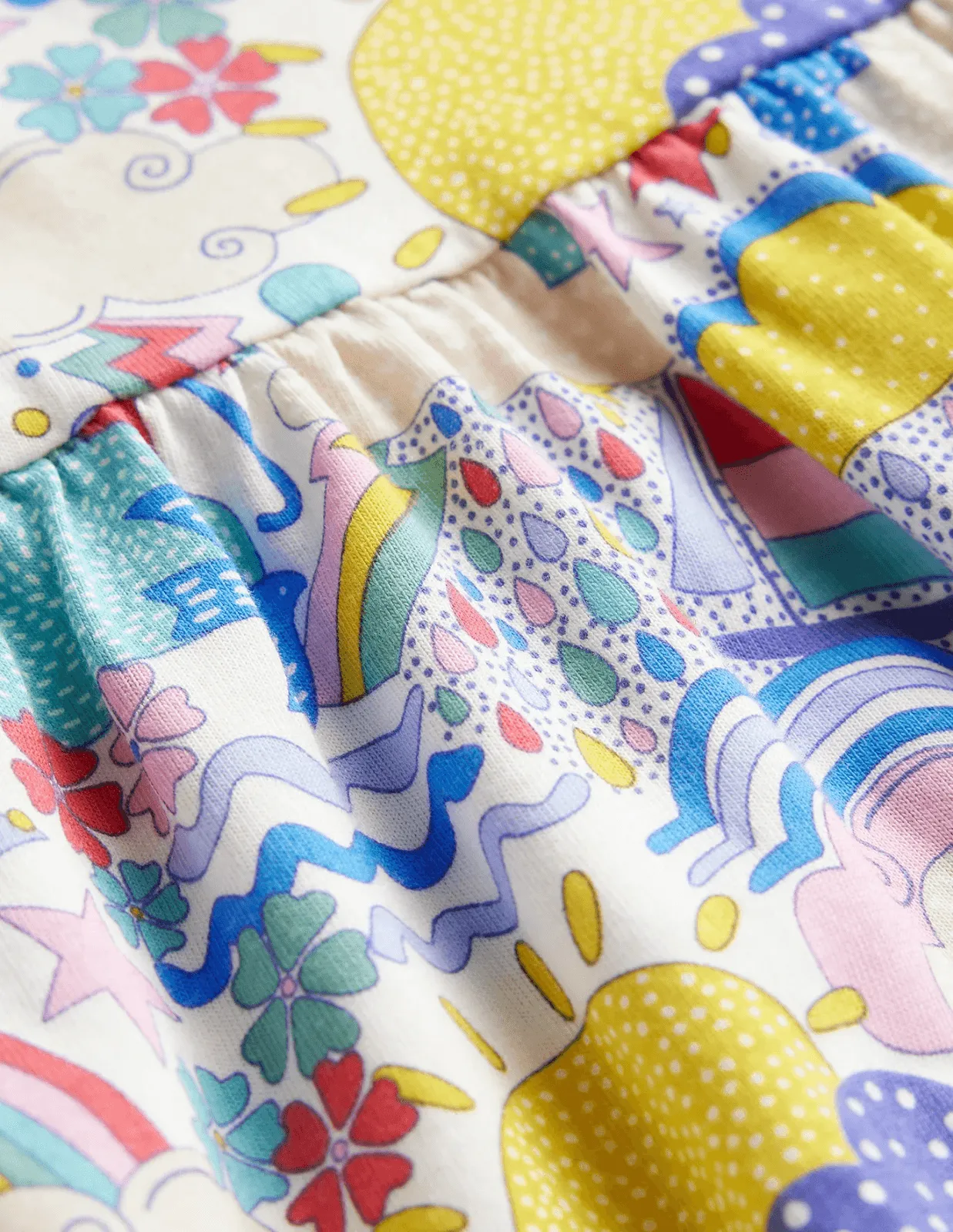 Cartoon Clouds Printed Dress - Image 4