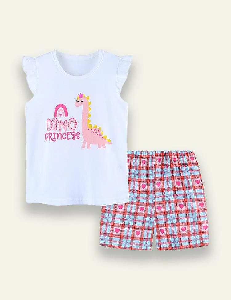 Cartoon Dinosaur Printed Set
