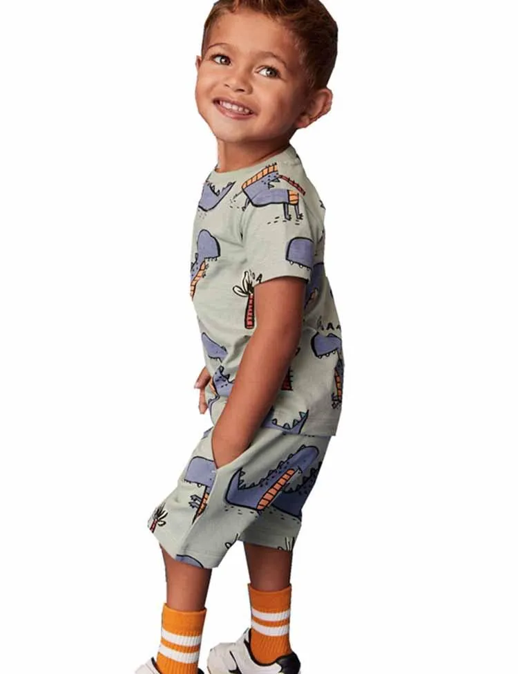 Cartoon Dinosaur Printed Suit - Image 2