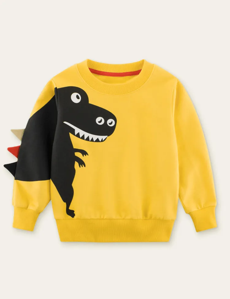 Cartoon Dinosaur Printed Sweatshirt - Image 2