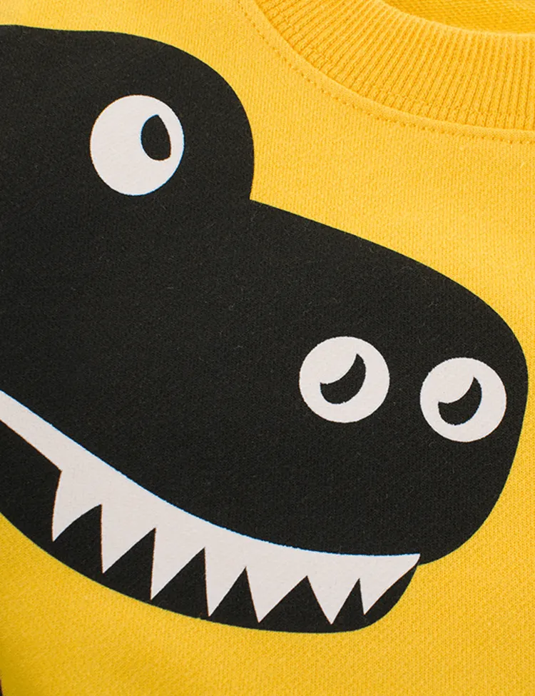 Cartoon Dinosaur Printed Sweatshirt - Image 4