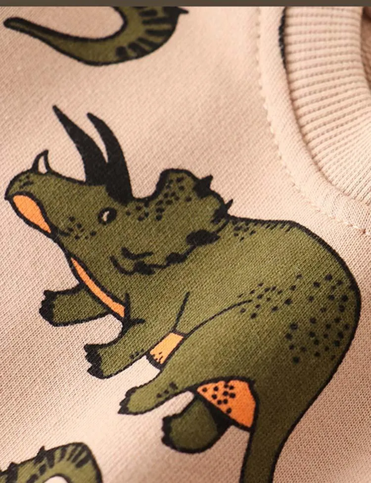 Cartoon Dinosaur Printed Sweatshirt - Image 4