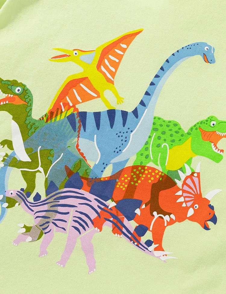 Cartoon Dinosaur Printed T-Shirt - Image 2