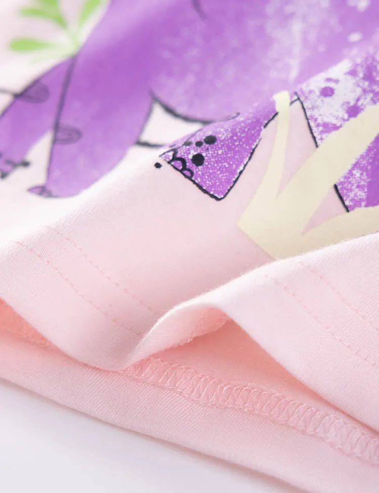 Cartoon Dinosaur Printed T-Shirt+Tulle Skirt - Image 2