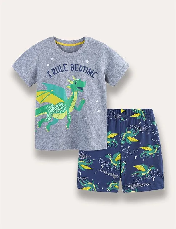 Cartoon Dragon Printed Set