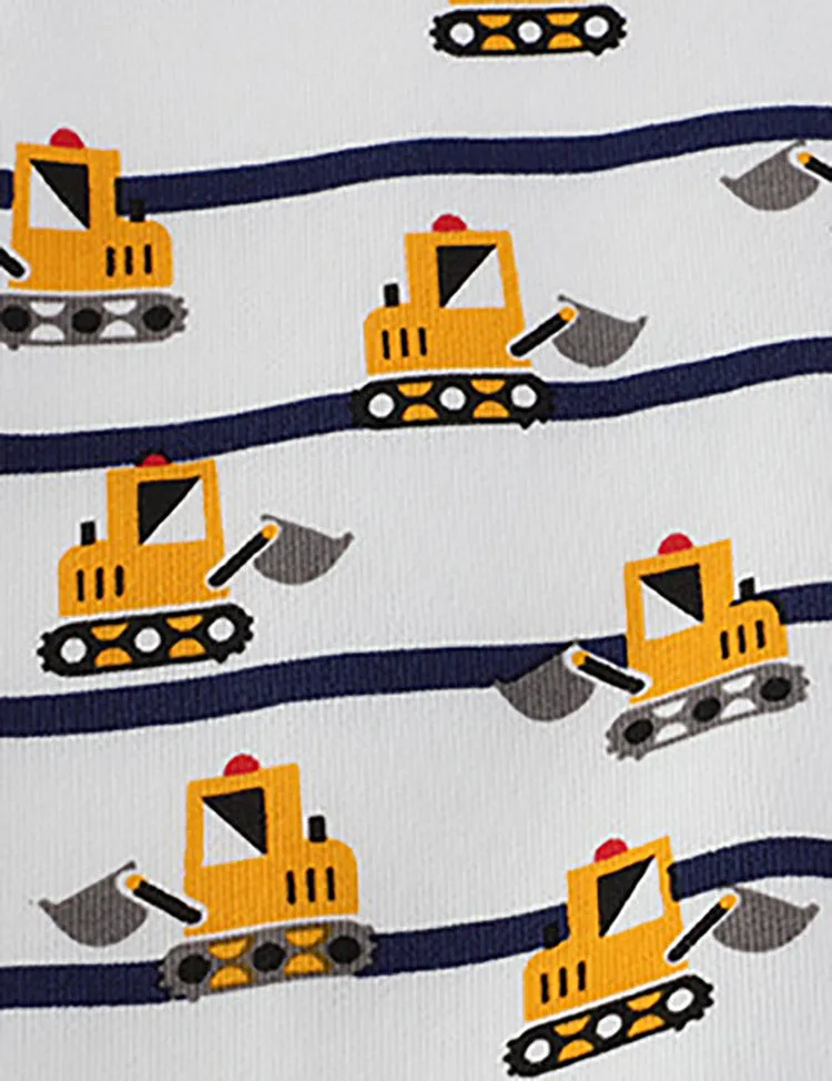 Cartoon Excavator Printed Sweatershirt - Image 3