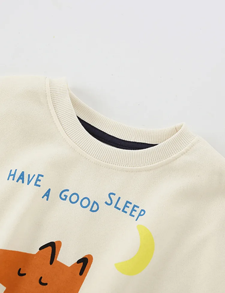 Cartoon Fox Printed Sweatshirt - Image 2