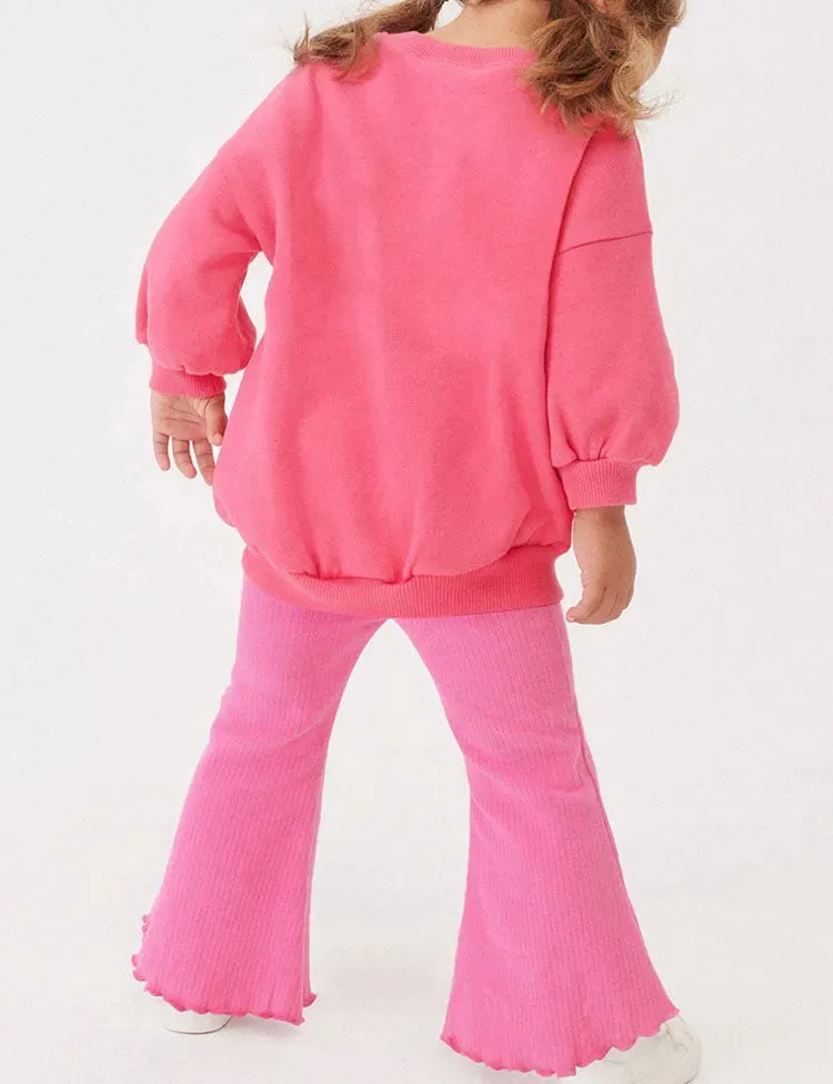 Cartoon Heart Printed Sweatshirt Set - Image 5