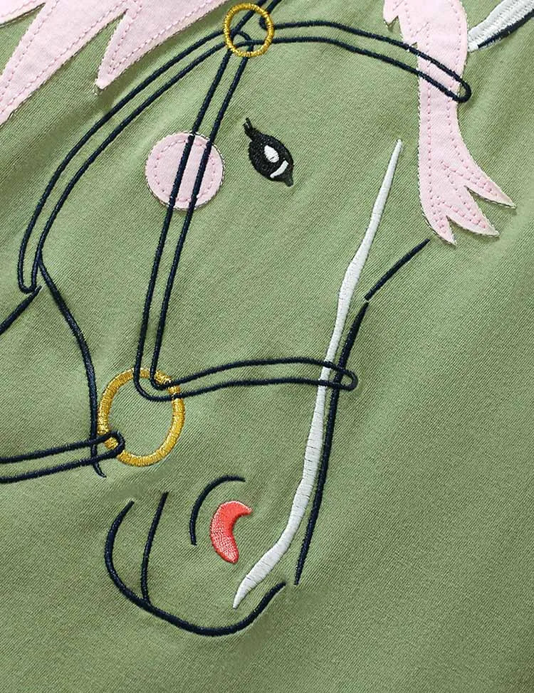 Cartoon Horse Applique Dress - Image 4