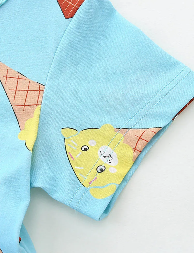 Cartoon Ice Cream Printed Dress - Image 4