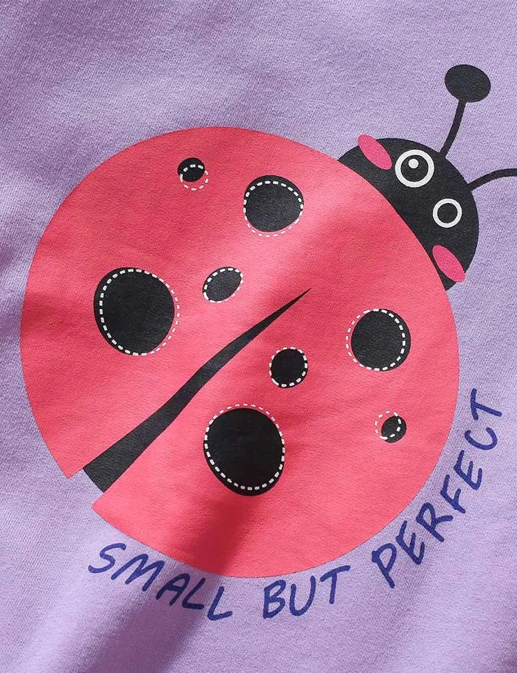 Cartoon Ladybug Printed Sweatshirt - Image 2