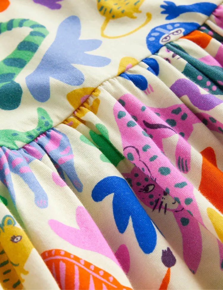 Cartoon Multi Animal Printed Dress - Image 3