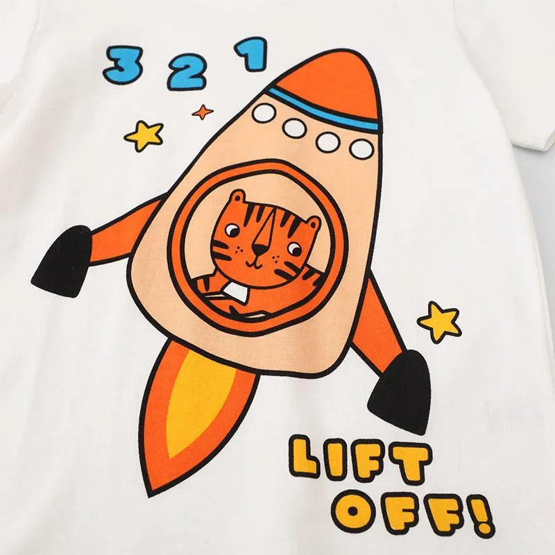 Cartoon Pattern T-shirt - Image 3