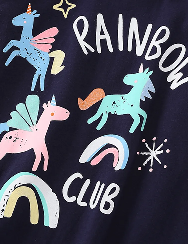 Cartoon Pegasus Printed Long-Sleeved T-shirt - Image 4