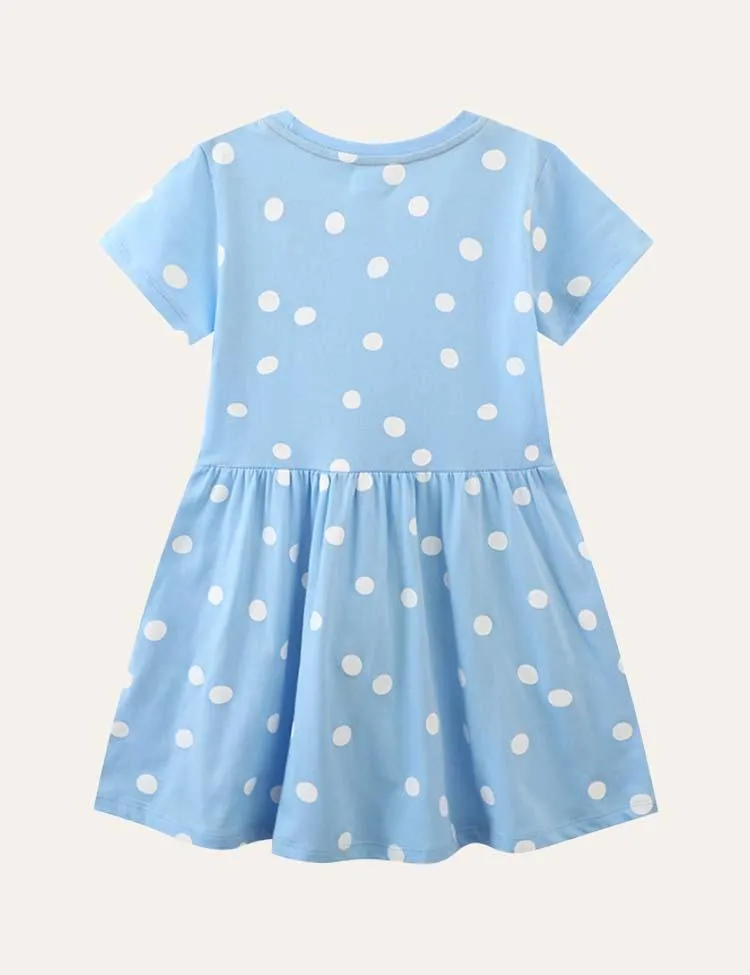 Ladybug Appliqué Polka Dot Dress - Image 2