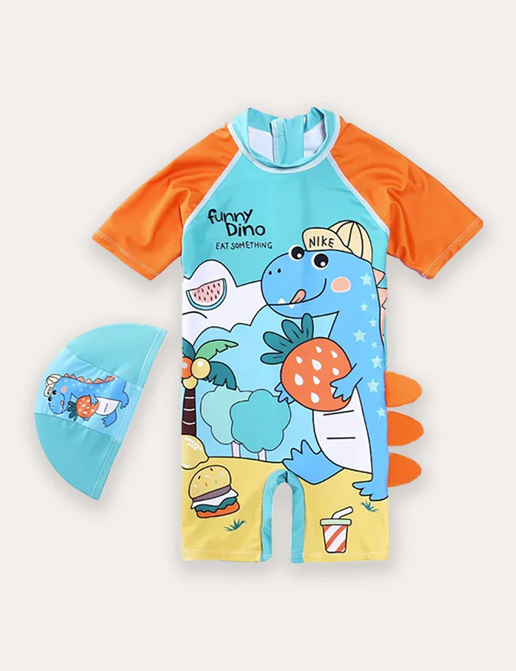 Cartoon Print One-piece Swimsuit - Image 4
