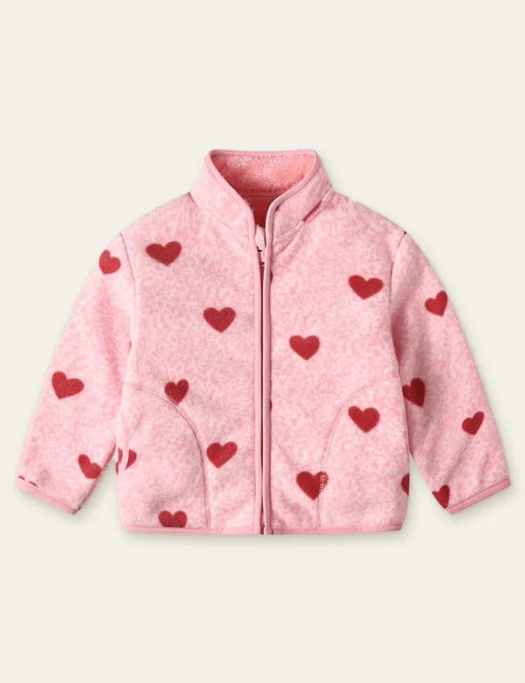 Cartoon Printed Fleece Jacket