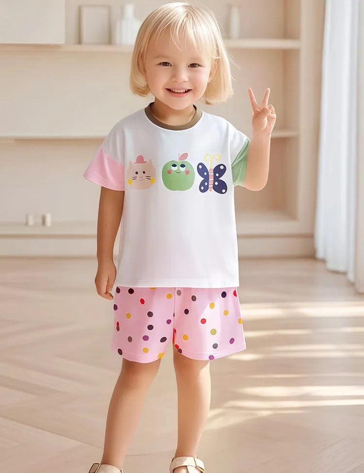Cartoon Printed T-Shirt Set - Image 5